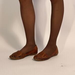Naturalizer Braided Leather Slip-Ons - Brown, Size 8